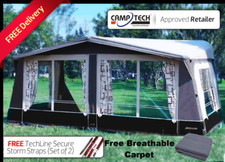 SIZE 9 NEW 2025 CAMPTECH KENSINGTON FULL AIR INFLATABLE CARAVAN AWNING 850-875