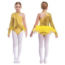 UK Girls Sequins Feather Tulle