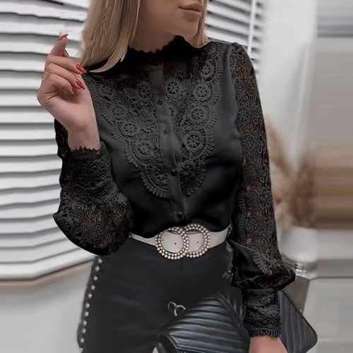 Women vintage lace shirt tops - vintage,