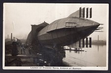 1911 LAUNCH OF VICKERS' NAVAL AIRSHIP AT BARROW -- "MAYFLY" (HMA NO.1)