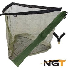 NGT 36" Inch Landing Net with Metal Spreader V Block Carp Fishing & Stink Bag.