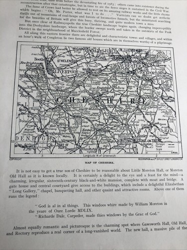 1923 map cheshire - map, county