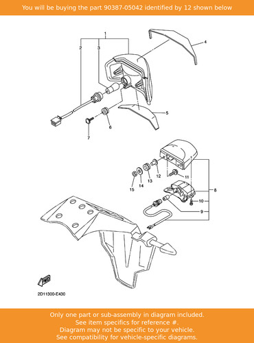 Yamaha collar 90387 05042 - yamaha, oem