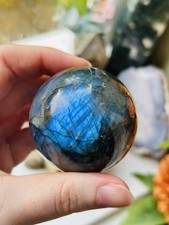 Labradorite Sphere Blue Flash 210g 5.3cm Gemstone Chakras