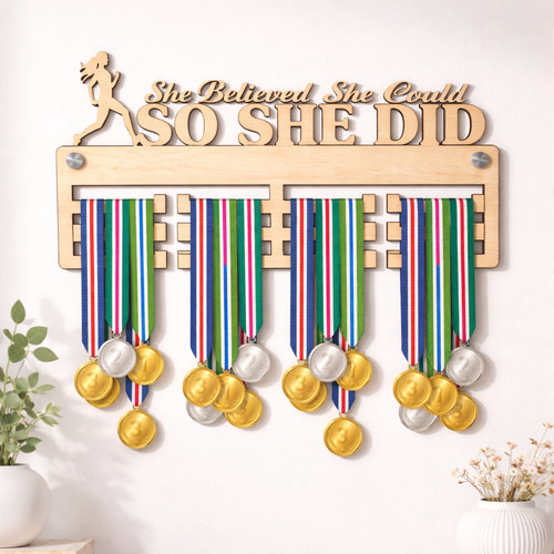 Wooden medal hanger - wooden,