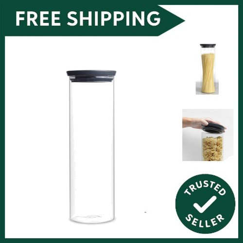 Glass stackable tall - tall, jar