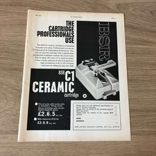 GRAM175 MAGAZINE ADVERT 11X8 BSR C1 CERAMIC CARTRIDGE