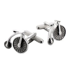 Novelty Men's Penny Farthing Cufflinks Onyx-Art -  New CK 914A)
