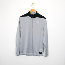 Nike Golf Half Zip Dry Top Wolf Grey/black Medium M size Mens