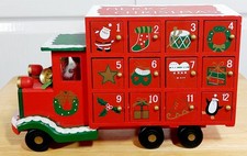 Christmas Wooden Drawer Truck/ Lorry Large Advent Calendar