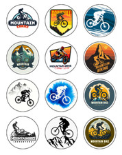 Mountain Bikes Edible Cupcake