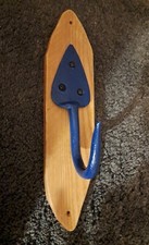 Rustic Large Hook Coat Pet Dog Lead  Hanger Wooden Solid Wood Indoor  Homemade 