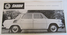 SKODA 1000 MB SPECIAL GT BROCHURE. 4 PAGES.