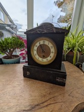 Antique Slate & Marble Mantle Clock Victorian As Found Untested spares 5kg