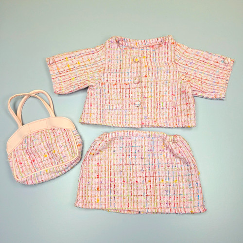 Bear factory pink - bear, tweed