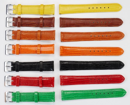 Mens watch strap - , lizard