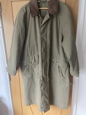 Joe Camel Collection Quilted Long Coat UK 48 Khaki Green L 45in Field Utility