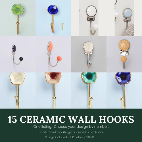 Ceramic wall hooks - wall,