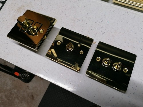 Gold coloured dimmer fan - gold, dimmer/fan
