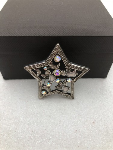 Vintage angel star - angel, brooch