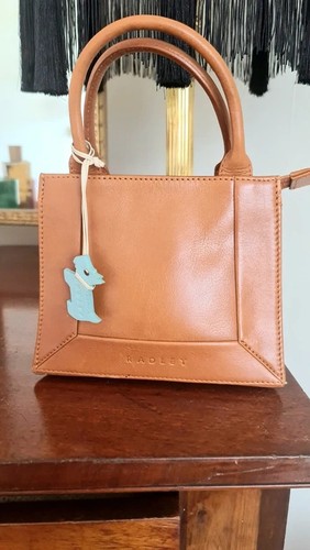 Mini leather tan radley grab - leather,
