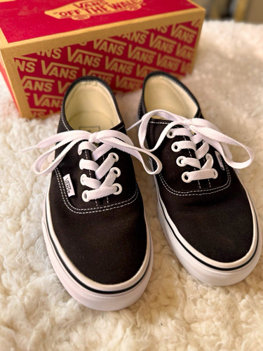 Vans authentic black white low - vans,