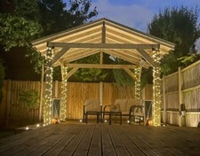 NEW Wooden Gazebo 3.6m x 3m Hot Tub Shelter, Outdoor Timber Garden Gazebo Kit