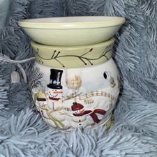 Yankee Candle Christmas Snowman Family Wax Tart Burner Warmer Plug In Electric
