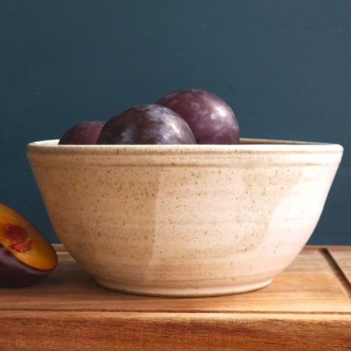 Studio pottery 15cm bowl grey - 15cm,