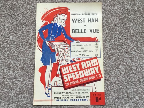 West ham belle vue - west, 16/9/47