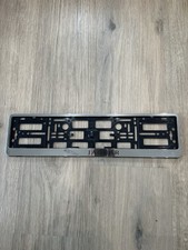 1X Jaguar Chrome Silver Number Plate Surround Holder Frame Authentic