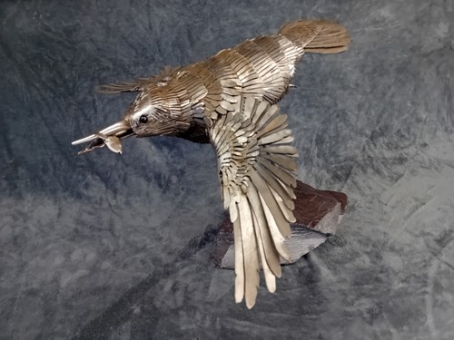 Handmade welded kingfisher - welded,