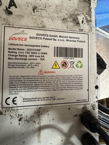 Govecs gov7230p 30ah - govecs,
