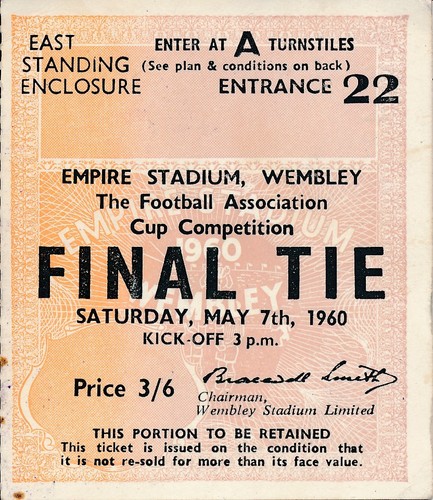 Ticket cup final 1960 - cup,