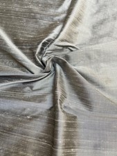 Silk Dupion fabric - Silver