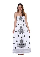 Maxi Bandeau Dress Ladies Long