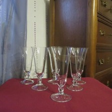 6 Champagne Flutes In Crystal