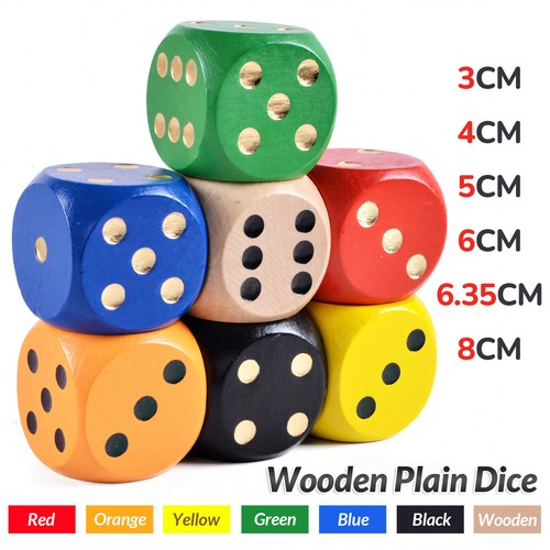 Wooden plain dice - plain,