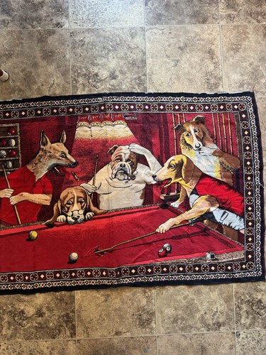 Dogs playing pool - dogs,