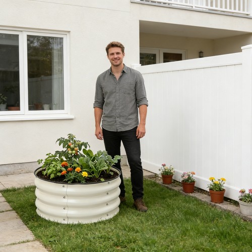 Metal raised garden bed - 1x,