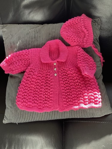 Hand knitted baby girls - hand,