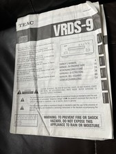 Teac VRDS-9 Cd Instructions Manual
