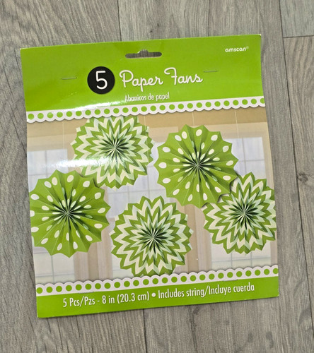 Amscan lime green paper fan - amscan,