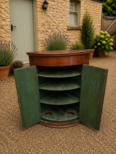 Antique mahogany bow fronted - mahogany,