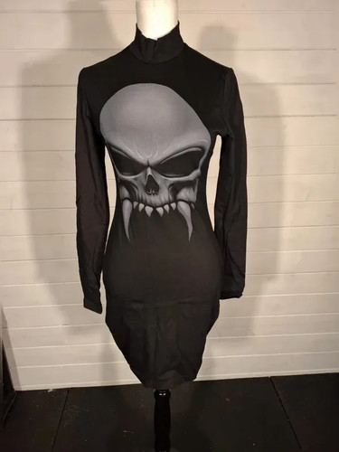 Necessary evil skull bodycon - necessary,