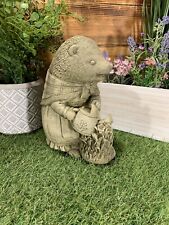STONE GARDEN WIND IN THE WILLOWS HEDGEHOG WATERING CAN CONCRETE STATUE ORNAMENT
