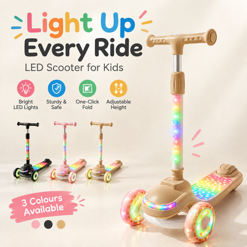 Kids wheel led scooter - 3,