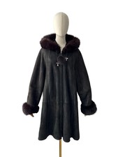 Vintage Real Sheepskin Hooded