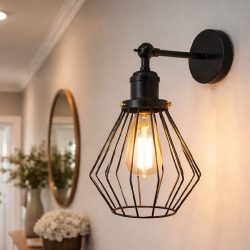 Industrial wall light black - wall,