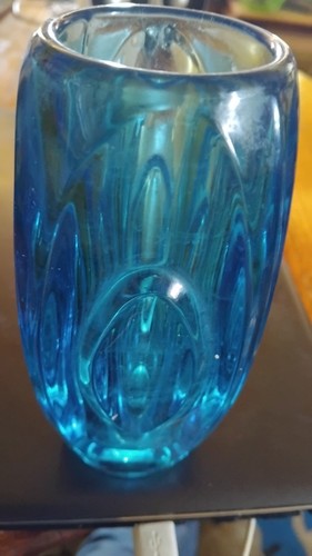 Blue glass bohemian 15x7 - glass, cm
